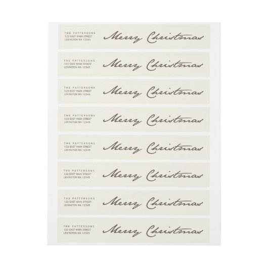  kerstfeestdag omwikkelbaar adreslabel (Vel)