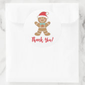 kerstfeestdag ontbijtkoek Dank u wel Ronde Sticker (Tas)