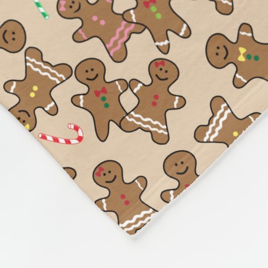 kerstfeestdag ontbijtkoek Manuskoekjes Fleece Deken (Hoek)