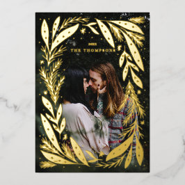 kerstfeestdag — ontwerp van groot lijst folie feestdagenkaart