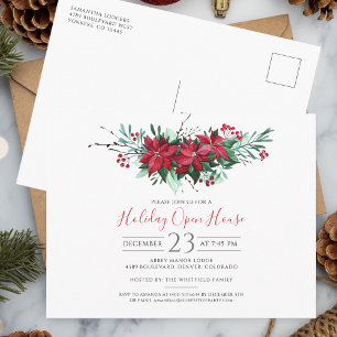 Kerstfeestdag Open House Uitnodiging Briefkaart