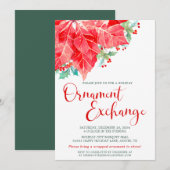 Kerstfeestdag Ornament Exchange Party Feestdagenkaart (Voorkant / Achterkant)