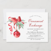 Kerstfeestdag Ornament Exchange Party Kaart (Voorkant)