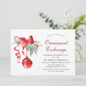 Kerstfeestdag Ornament Exchange Party Kaart (Staand voorkant)