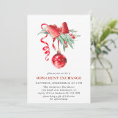 Kerstfeestdag Ornament Exchange Party Kaart (Staand voorkant)