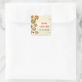 Kerstfeestdag Ornament Vierkante Sticker (Tas)