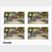 Kerstfeestdag Ornamenten met meerdere kleuren Rechthoekige Sticker (Vel)