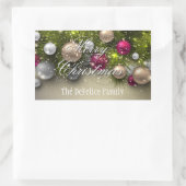 Kerstfeestdag Ornamenten met meerdere kleuren Rechthoekige Sticker (Tas)