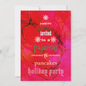 Kerstfeestdag Pajamas en Pancakes Family Party Kaart (Voorkant)