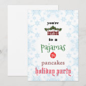 Kerstfeestdag Pajamas en Pancakes Family Party Kaart (Voorkant / Achterkant)