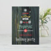 Kerstfeestdag Pajamas en Pancakes Family Party Kaart (Staand voorkant)