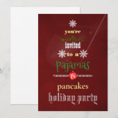 Kerstfeestdag Pajamas en Pancakes Family Party Kaart (Voorkant / Achterkant)
