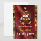 Kerstfeestdag Pajamas en Pancakes Family Party Kaart (Voorkant / Achterkant)