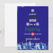 Kerstfeestdag Pajamas en Pancakes Family Party Kaart (Voorkant / Achterkant)