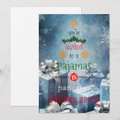 Kerstfeestdag Pajamas en Pancakes Family Party Kaart (Voorkant / Achterkant)