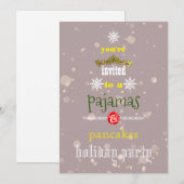 Kerstfeestdag Pajamas en Pancakes Family Party Kaart (Voorkant / Achterkant)