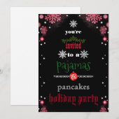 Kerstfeestdag Pajamas en Pancakes Family Party Kaart (Voorkant / Achterkant)