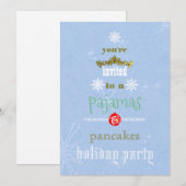 Kerstfeestdag Pajamas en Pancakes Family Party Kaart (Voorkant / Achterkant)