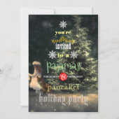 Kerstfeestdag Pajamas en Pancakes Family Party Kaart (Voorkant)