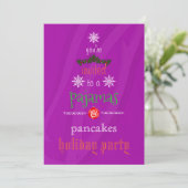 Kerstfeestdag Pajamas en Pancakes Family Party Kaart (Staand voorkant)