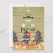 Kerstfeestdag Pajamas en Pancakes Family Party Kaart (Voorkant)