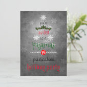 Kerstfeestdag Pajamas en Pancakes Family Party Kaart (Staand voorkant)