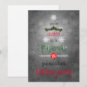 Kerstfeestdag Pajamas en Pancakes Family Party Kaart (Voorkant / Achterkant)