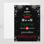 Kerstfeestdag Pajamas en Pancakes Family Party Kaart (Voorkant / Achterkant)