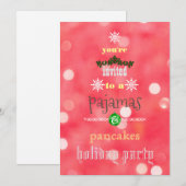 Kerstfeestdag Pajamas en Pancakes Family Party Kaart (Voorkant / Achterkant)