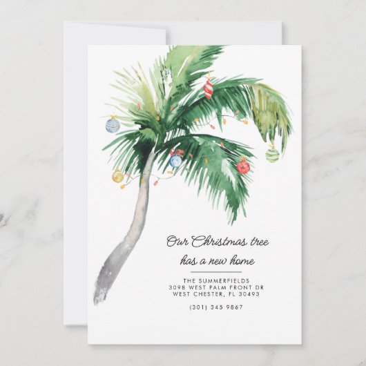 Kerstfeestdag palmboom Kustbeweging Aankondiging (Voorkant)