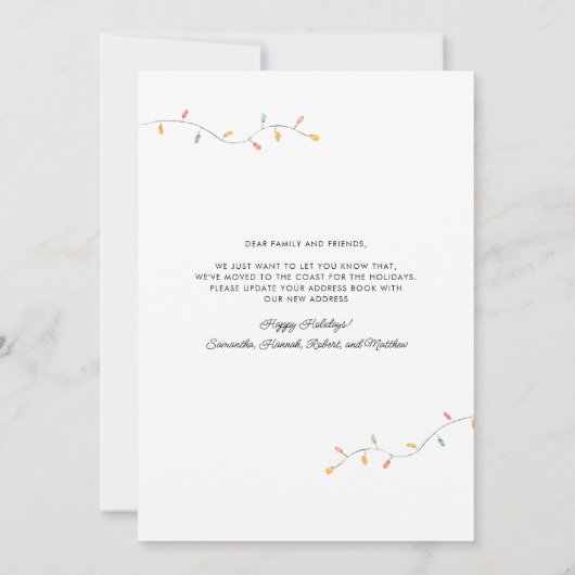 Kerstfeestdag palmboom Kustbeweging Aankondiging (Achterkant)