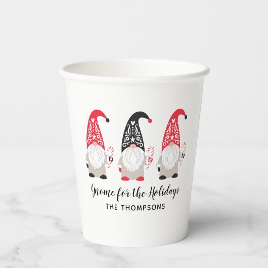 Kerstfeestdag Papieren Bekers (Achterkant)