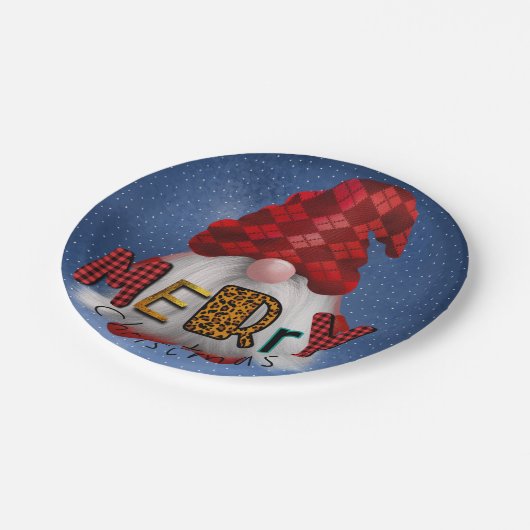 Kerstfeestdag Papieren Bordje (Gekanteld)