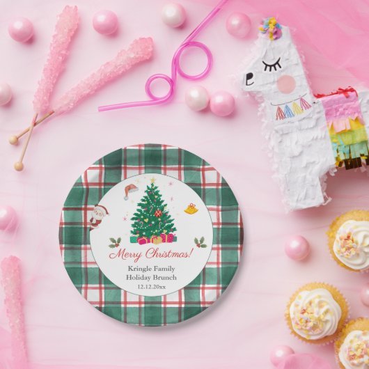 Kerstfeestdag Papieren Bordje (Feest)