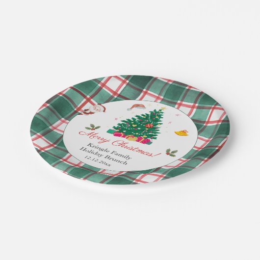 Kerstfeestdag Papieren Bordje (Gekanteld)