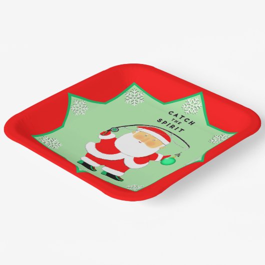 Kerstfeestdag Papieren Bordje (Gebogen)