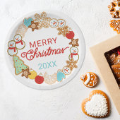 kerstfeestdag papieren bordje