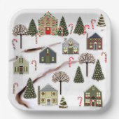 Kerstfeestdag Papieren Bordje (Voorkant)