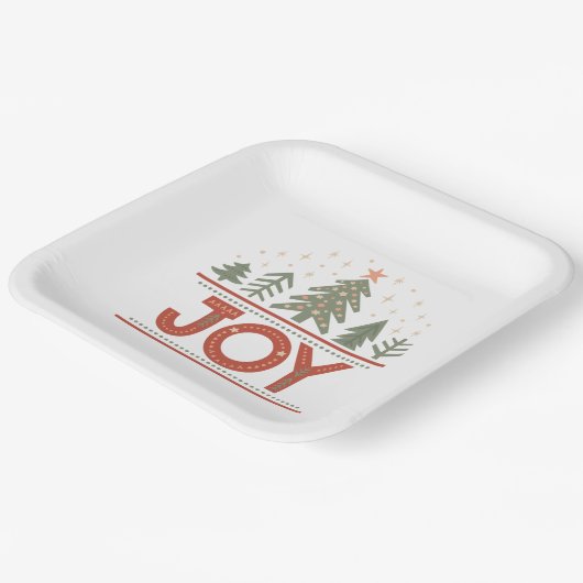 Kerstfeestdag Papieren Bordje (Gebogen)