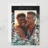 Kerstfeestdag - pastel Berries - fotokaart Feestdagenkaart (Voorkant)