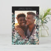 Kerstfeestdag - pastel Berries - fotokaart Feestdagenkaart (Staand voorkant)