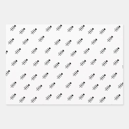 Kerstfeestdag - Patroon Modern Simple Joy Inpakpapier Vel (Voorkant 2)