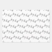 Kerstfeestdag - Patroon Modern Simple Joy Inpakpapier Vel (Voorkant)