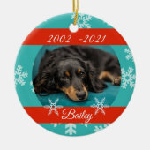 Kerstfeestdag Pet Dog Cat Memorial Keepslag Keramisch Ornament (Voorkant)