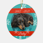 Kerstfeestdag Pet Dog Cat Memorial Keepslag Keramisch Ornament (Links)