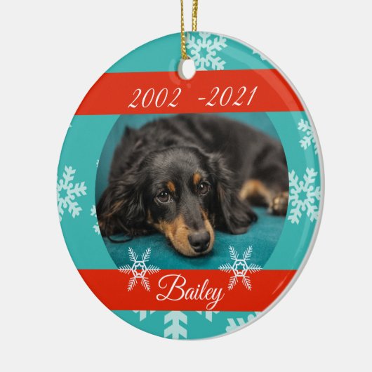 Kerstfeestdag Pet Dog Cat Memorial Keepslag Keramisch Ornament (Links)