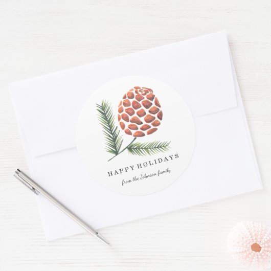 Kerstfeestdag | Pijnkanaalboom | STICKER (Envelop)