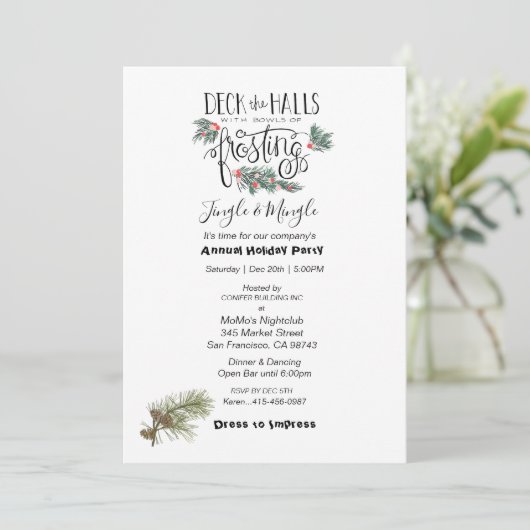 kerstfeestdag - Pijnnaalden Kaart (Staand voorkant)