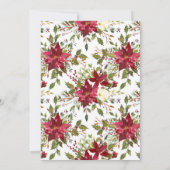 Kerstfeestdag Poinsettia Vrijgezellenfeest Kaart (Achterkant)