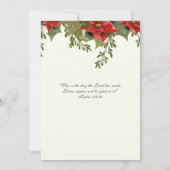 Kerstfeestdag Pointsettias Rosary Kaart (Achterkant)